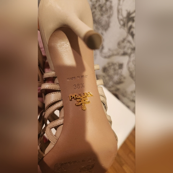 Prada Beige Strappy Sandals - Picture 8 of 8